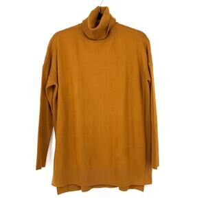 French Connection Turtleneck Sweater Womens Oversized Size Small Ochre Orange